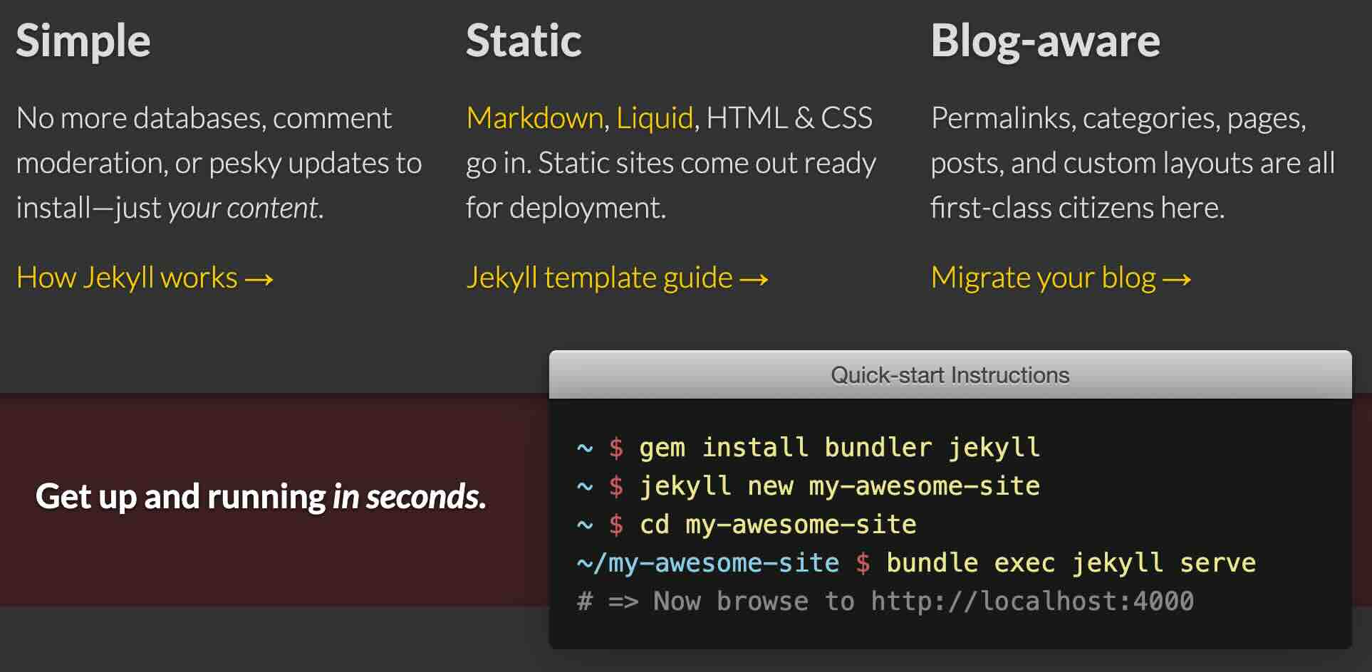 Jekyll website